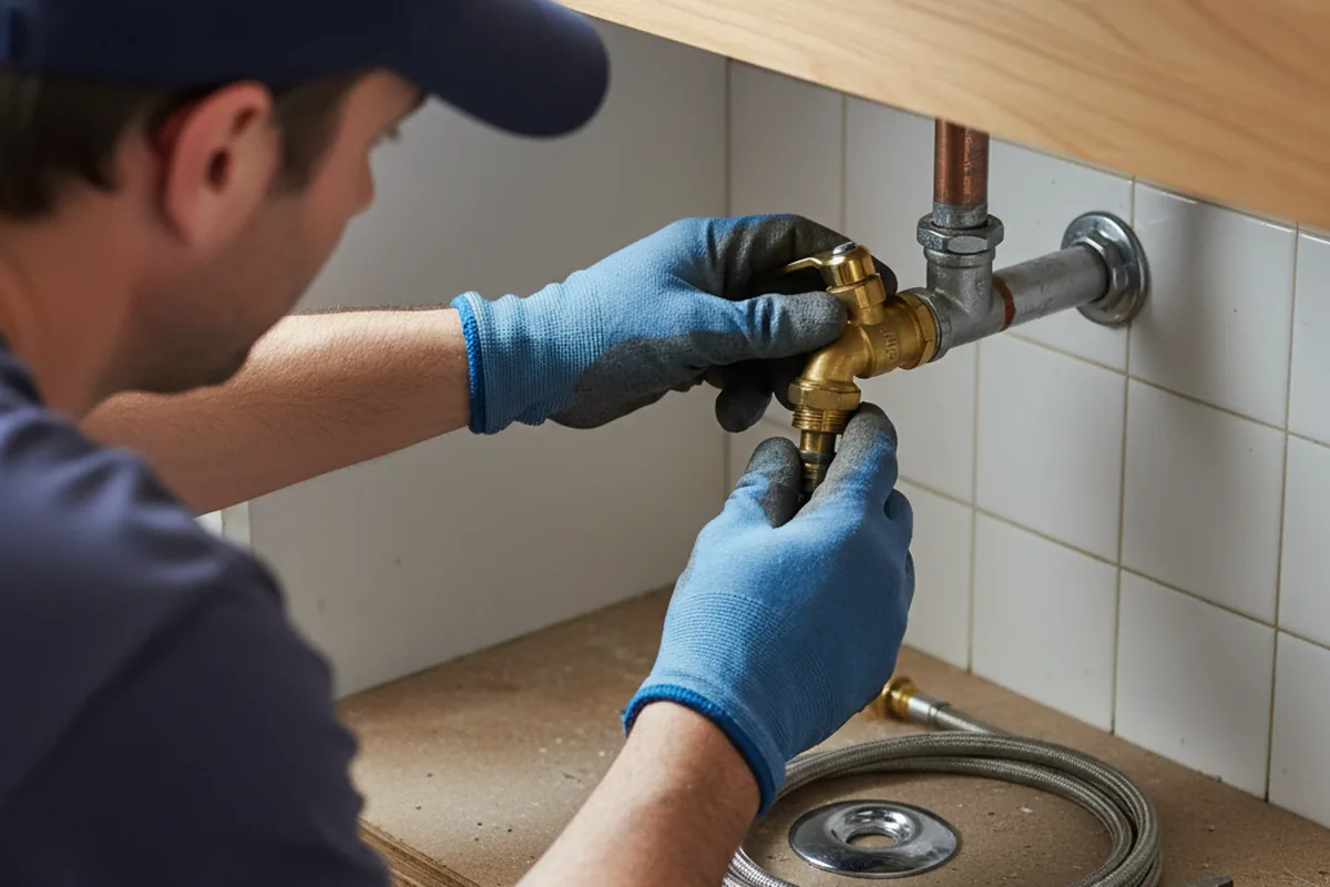 Shutoff valve and fitting work during Emergency Plumbing in Ramah
